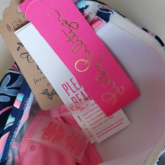 LILLY PULITIZER TANKIN TOP Swim Oyster Bay  YOU'VE BEEN SPOTTED Size Small - Picture 9 of 9